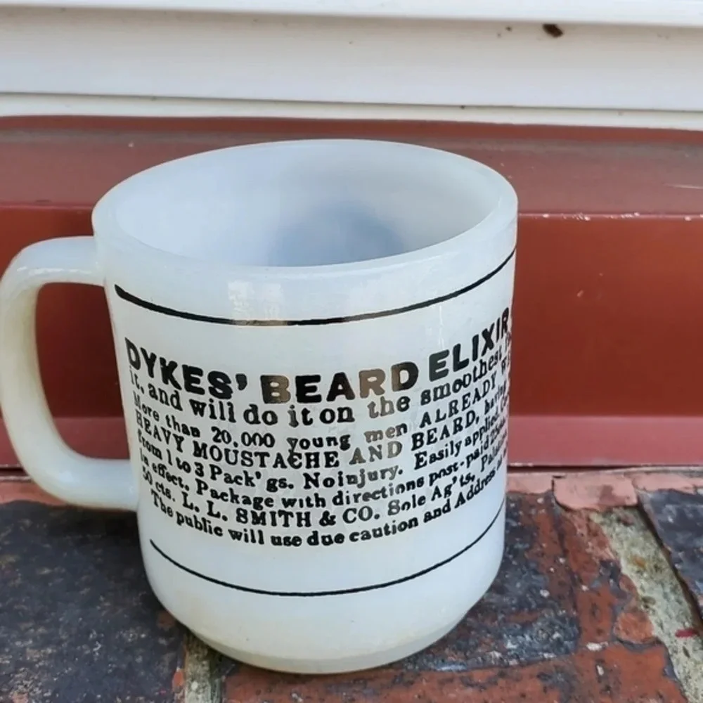 Dykes Beard‎ Elixir milk glass Mug